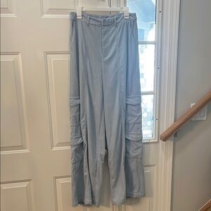 Princess Polly Light Blue Corduroy Wide-Leg Pant Trouser
